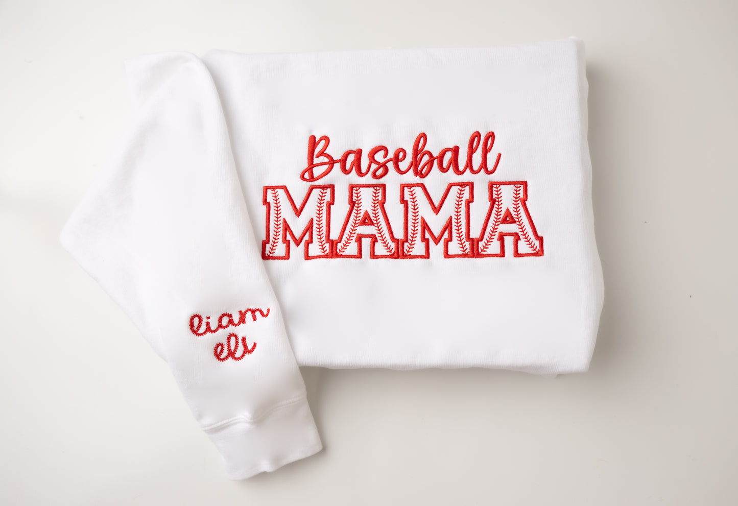 Embroidered Baseball Mama Sweatshirt