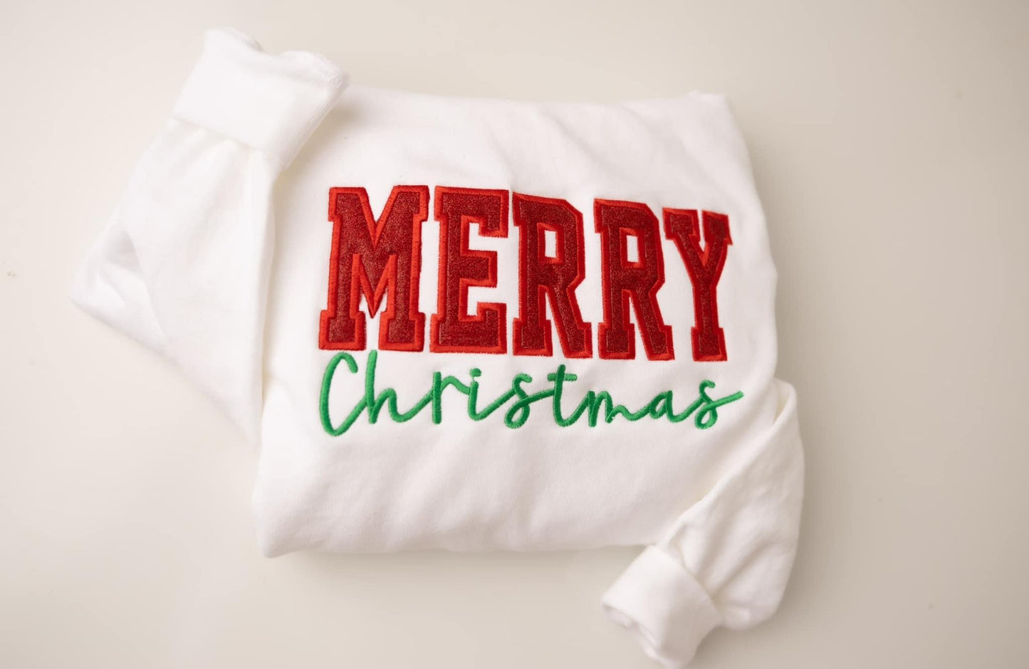 Glitter Christmas Crew Sweatshirt